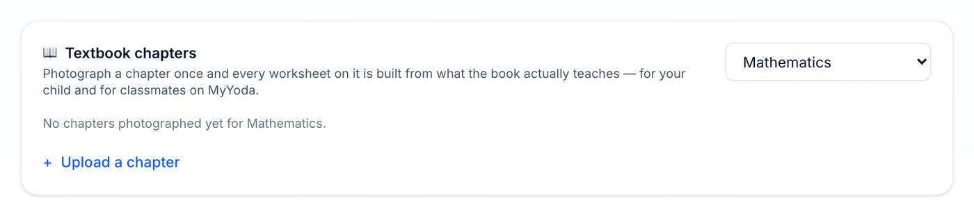 Textbook chapters section on the Syllabus page